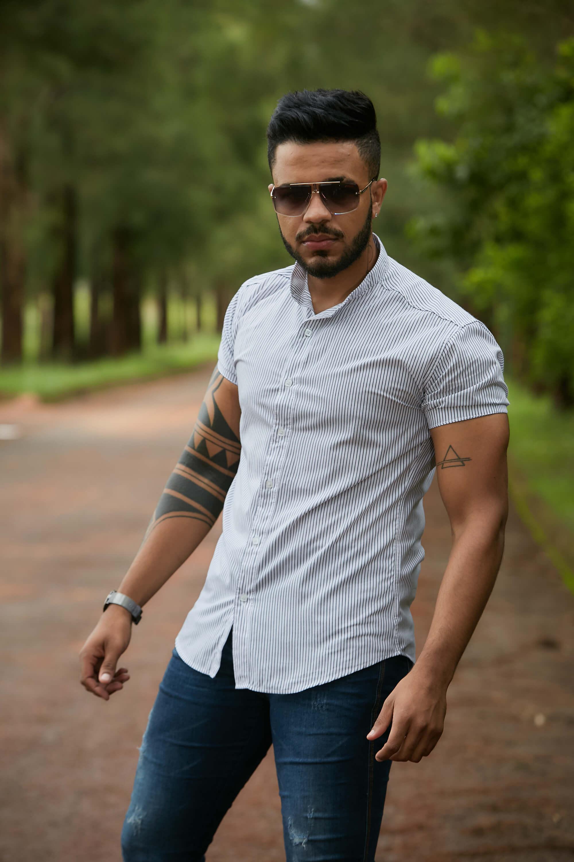 CAMISA SLIM FIT GOLA PADRE NEBRASKA - invictacamisaria